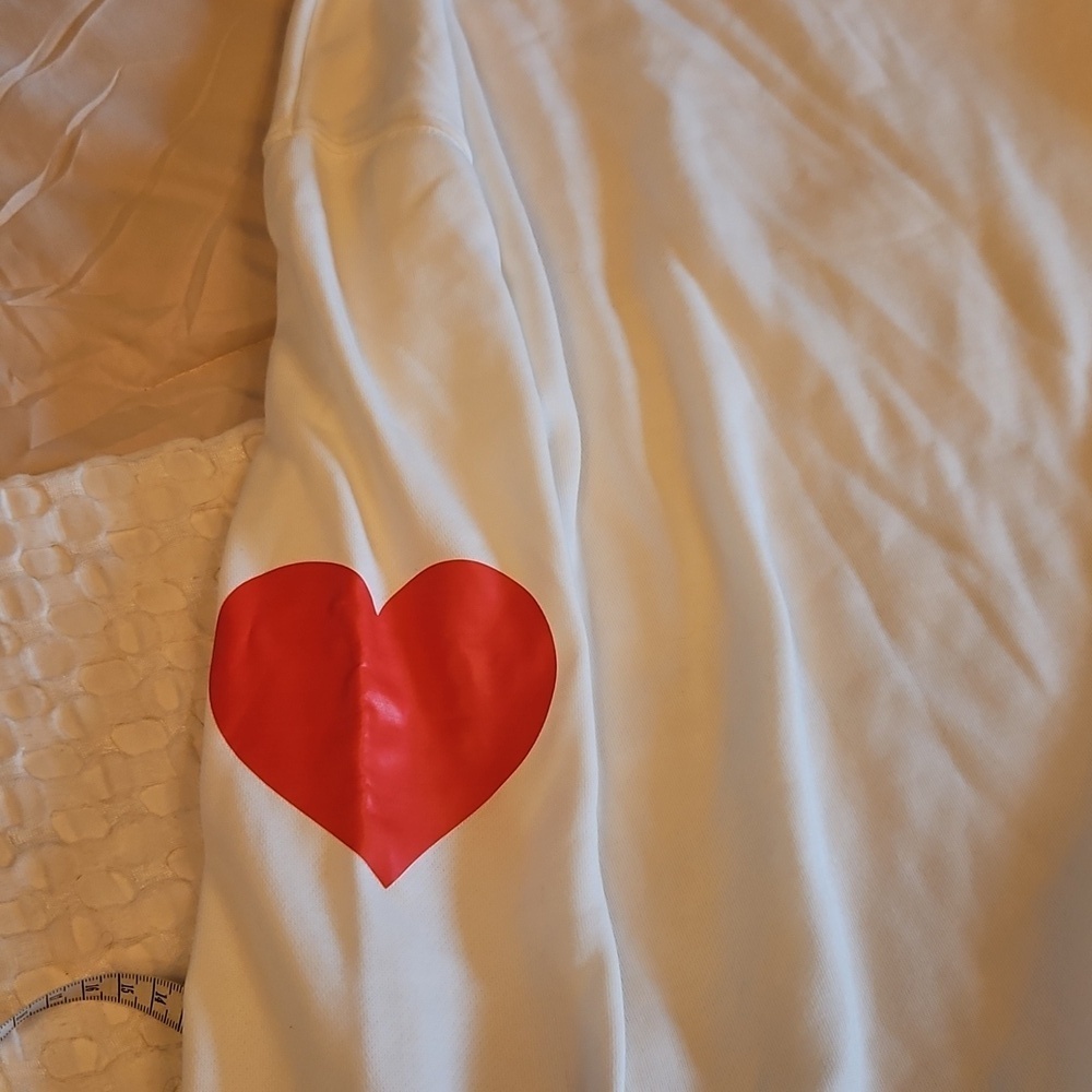 White Sweatshirt with Bold Text - Picture 5 of 6